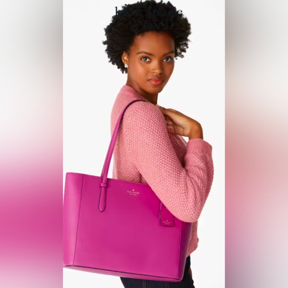 Kate Spade bag Schuyler Medium Tote Fuschia EUC Gorgeous Professional work bag